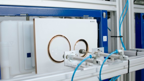 Skúška kvality ovládacieho tlačidla Sigma21 v systéme WC